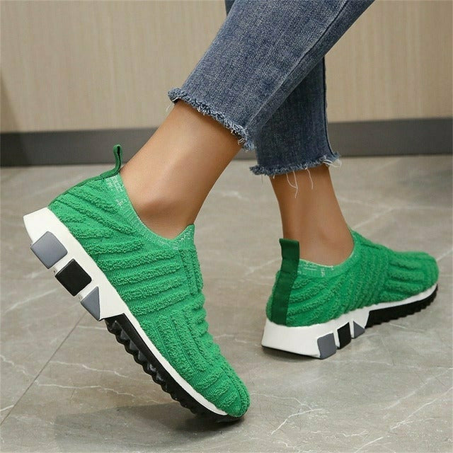 Dam Sneakers Lätta Andningsbara PVC Slip-On Låg Modell-4