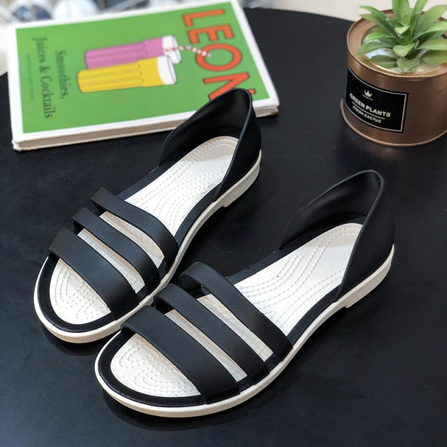 Dam Sandaler Minimalistisk Design Hållbara Syntetiska Material-1