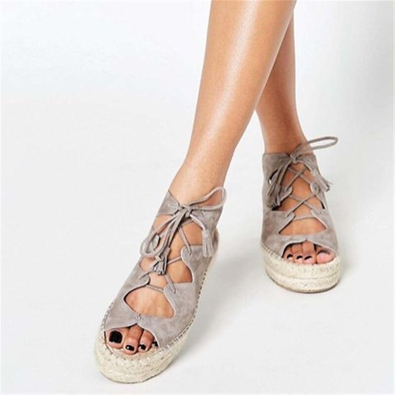 Dam Espadriller Maritim Stil Mocka-4