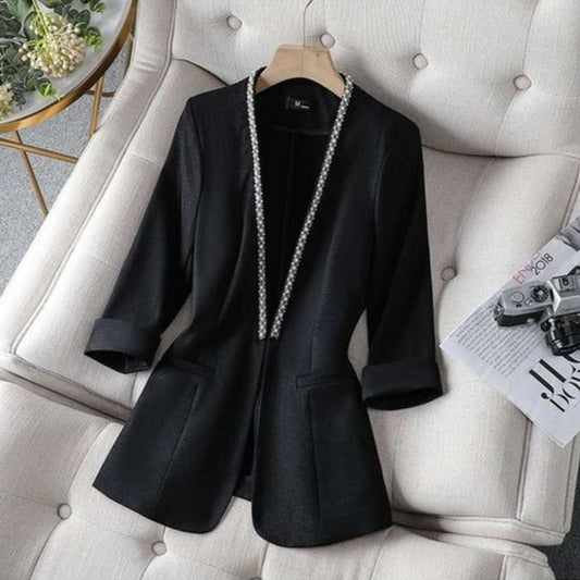 Dam Blazer VattentĂ„lig Halv Ărmar Modern Design-1