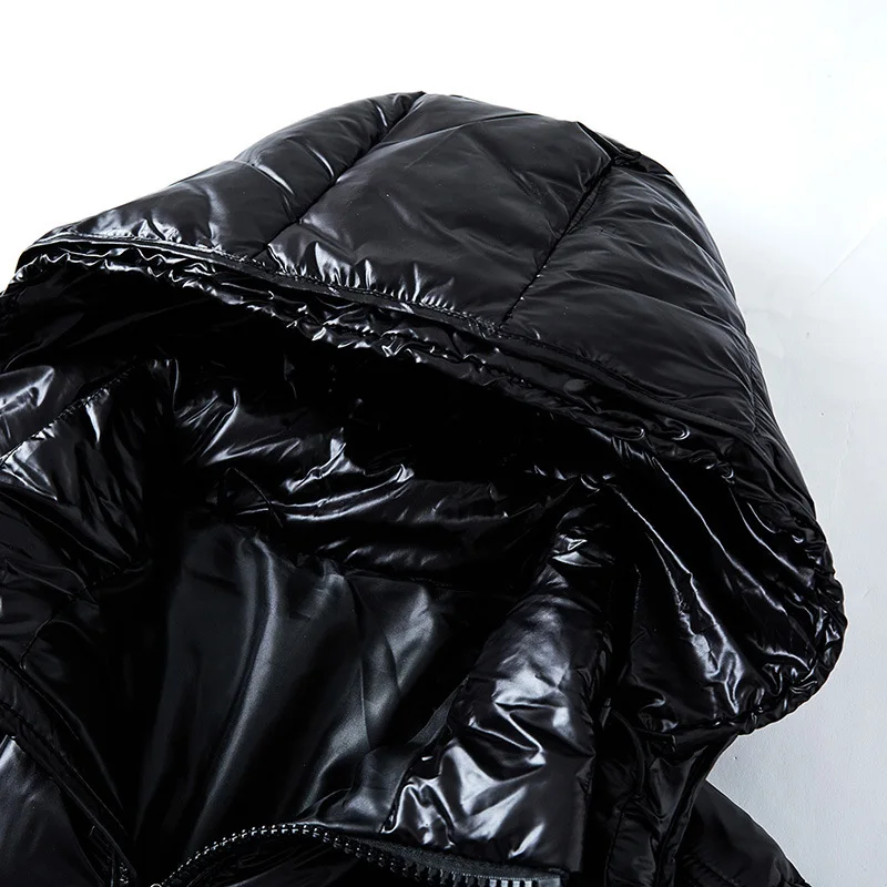 Damjacka Dunjacka Vattenavvisande Polyester Glänsande Svart 2