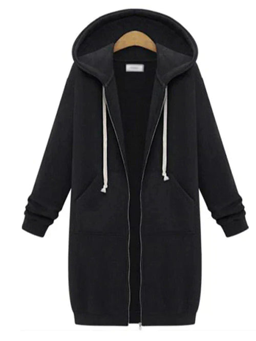 Kvinnor Hoodie Avslappnad Stil Justerbar Huva Mjuk Tyg-1
