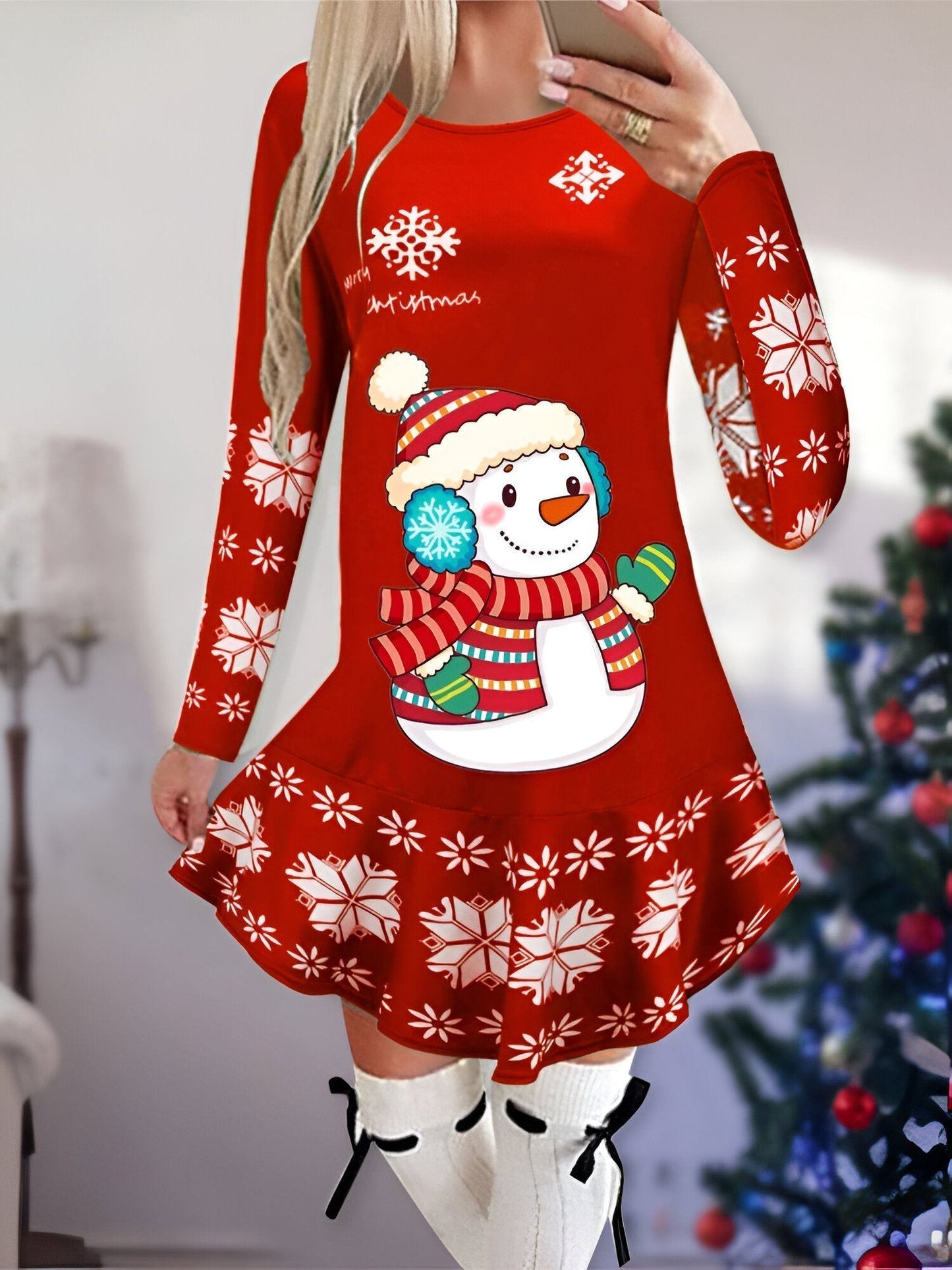 Dam Glittrig Miniklänning Lätt Material för Festliga Tillfällen-6