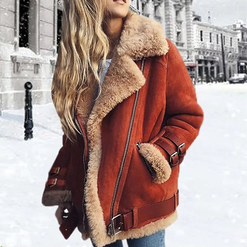 Variant image for Dam Flygjacka Syntetisk Päls Varm och Elegant-1