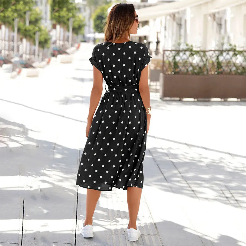 Damklänning Avslappnad Polyester Elegant Stil-2