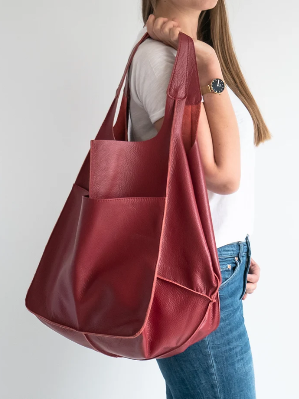 Variant image for Dam Strandklänning Vintage Stil PU-Läder Elegant Sommerklänning-1