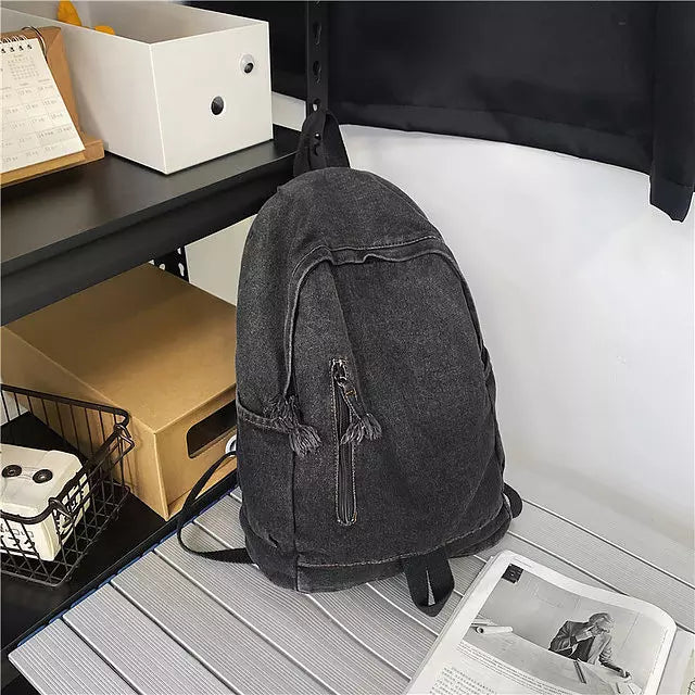 Variant image for Unisex Ryggsäck Retro Denim Hållbar Design Polyesterfiber-1