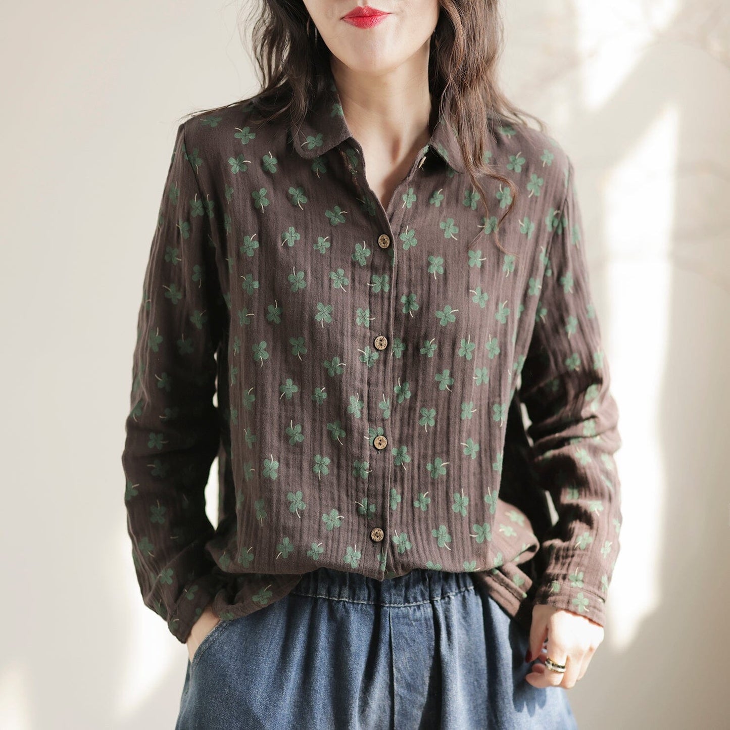 Variant image for Kvinnors Topp Elegant Lätt Polyester-1
