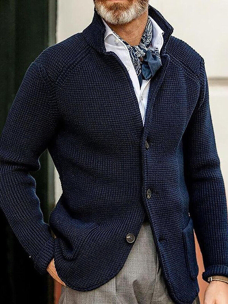 Variant image for Herren-Cardigan-Jacke, weiche Acrylmischung, für Komfort und Stil-31