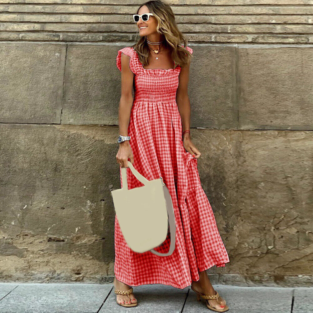 Variant image for Dam Sommarklänning Retro Polyester Tidlös Elegans-16