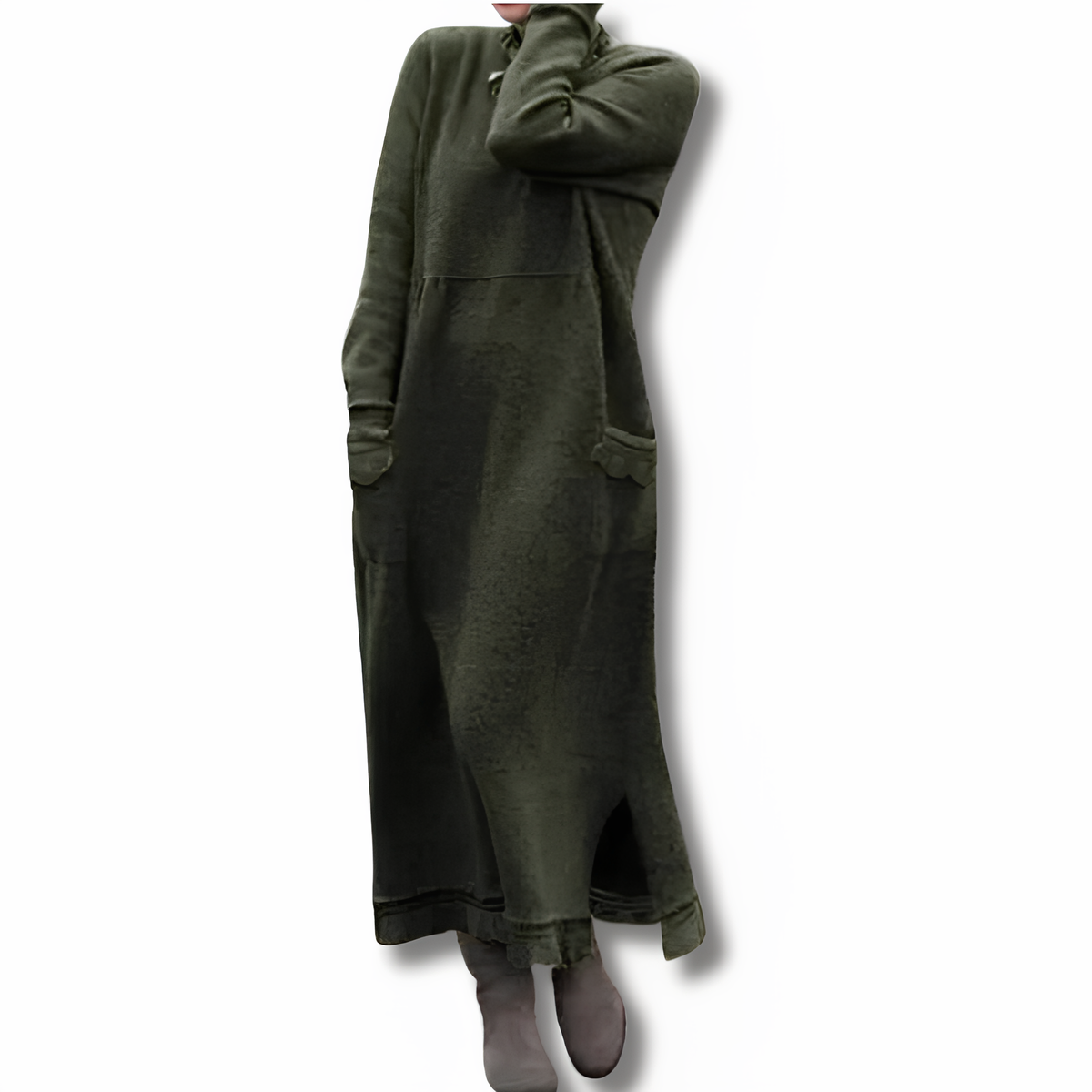 Variant image for Dam Klänning Lång Mjuk Stickad Elegant Silhuett-28