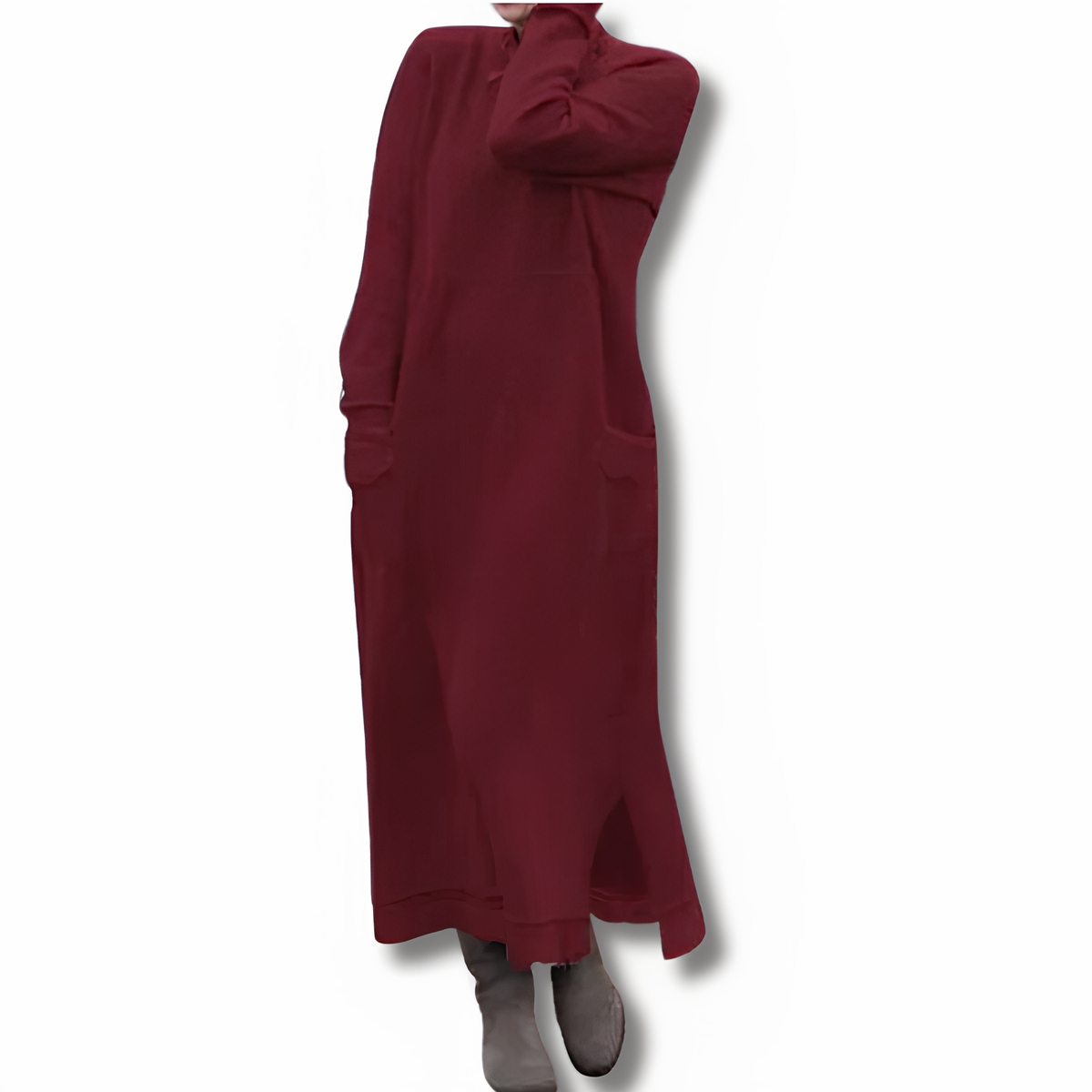 Variant image for Dam Klänning Lång Mjuk Stickad Elegant Silhuett-19
