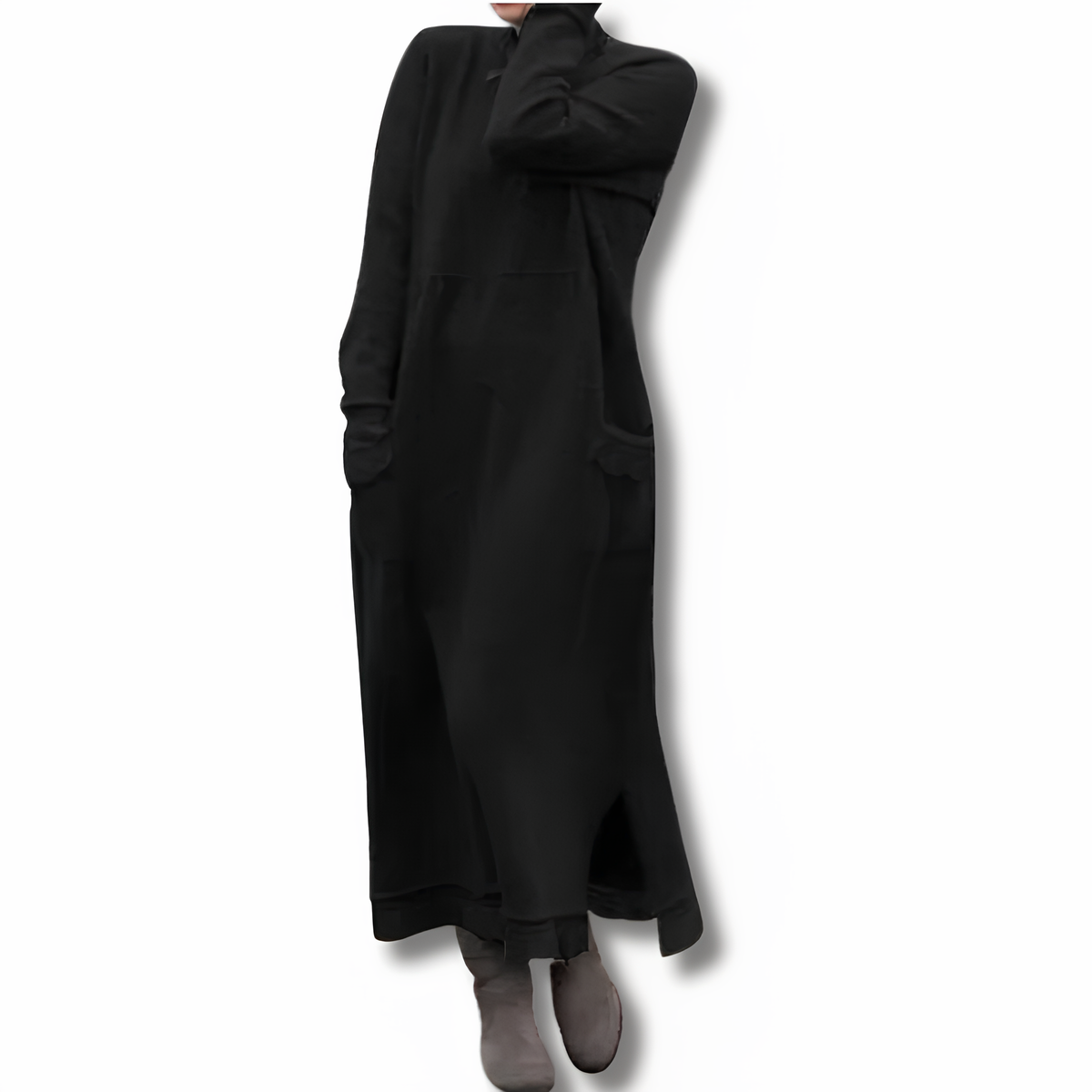 Variant image for Dam Klänning Lång Mjuk Stickad Elegant Silhuett-10