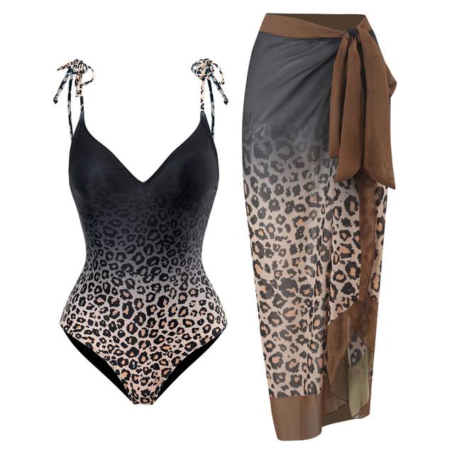 Variant image for Baddräkt Dam V-ringad Leopardmönster Polyester-1