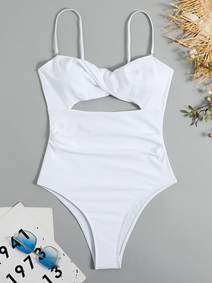 Baddräkt Dam Bandeau En Del Mjuk Bomull Nylon-5