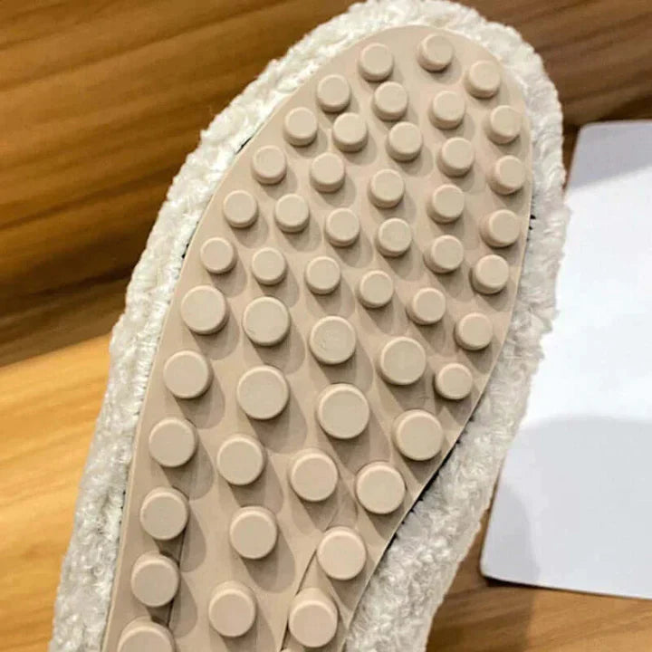 Dam Mockasiner Plyschdesign Mjuk och Bekväm-6