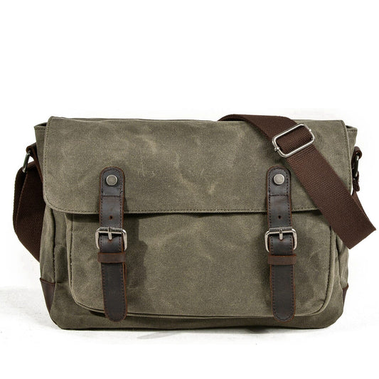 Unisex Slingväska Vintage Läder Kompakt Design-1