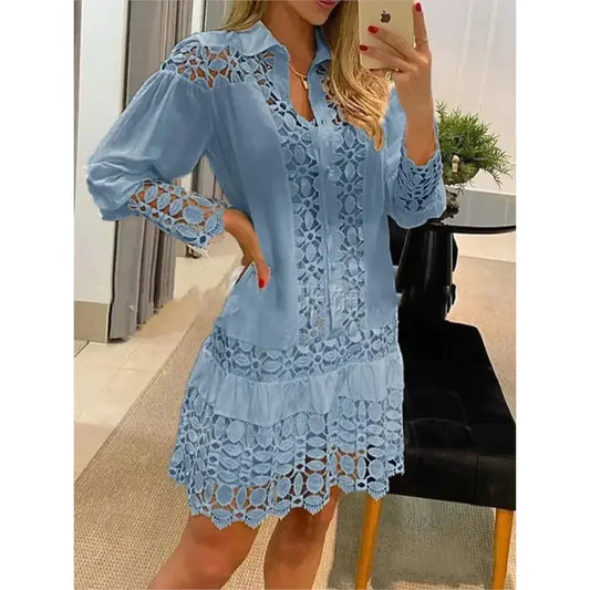 Dam Festtoppar Lätt Polyester Avslappnad Stil-1