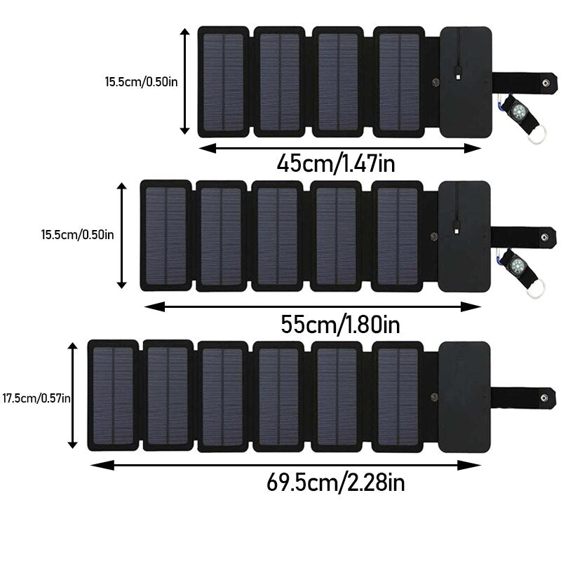 Bärbar Solladdningspanel Vikbar Monokristallin Silikon ABS-Plast-6