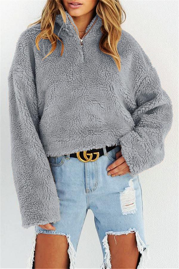 Variant image for Dam Tröja Hög Krage Avslappnad Bomull och Polyester-1