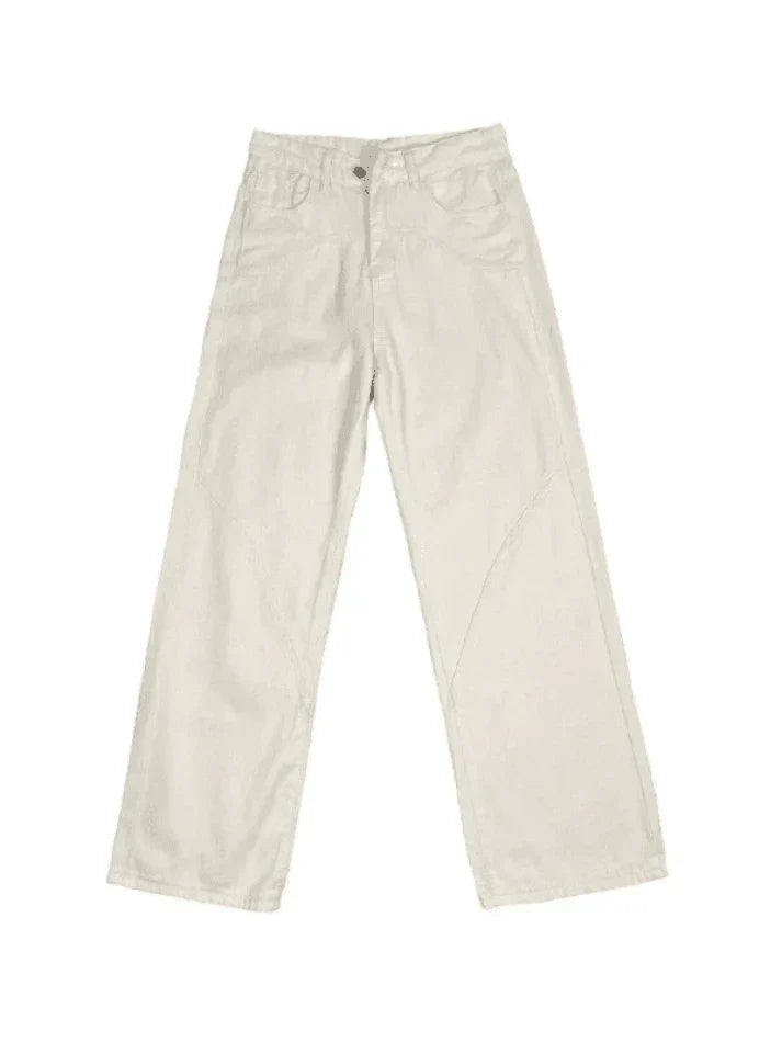 Herr Baggy Jeans Vintage Look Rak Passform i 100% Bomull-6
