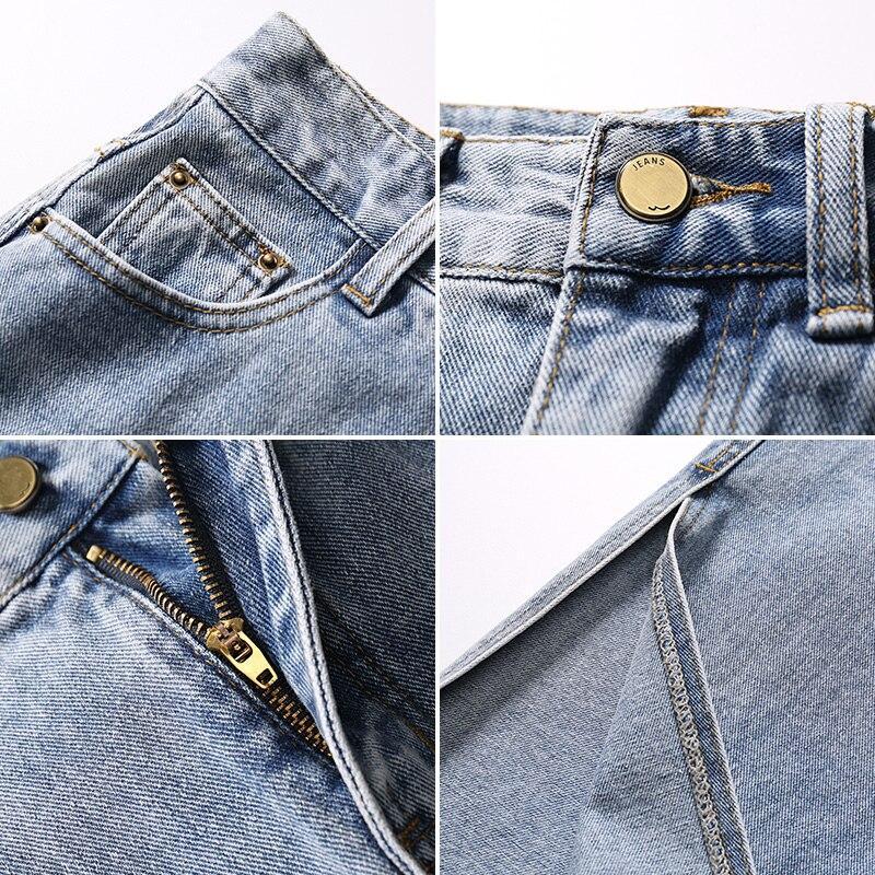 Kjol Dam Jeanskjol Med Bälte Sidoslits Denim-2