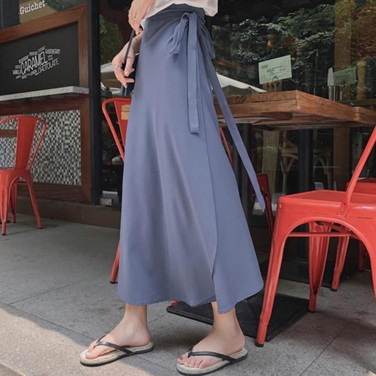 Variant image for Kvinnor Midirock Dekorativ Knytning Högkvalitativt Tyg-5