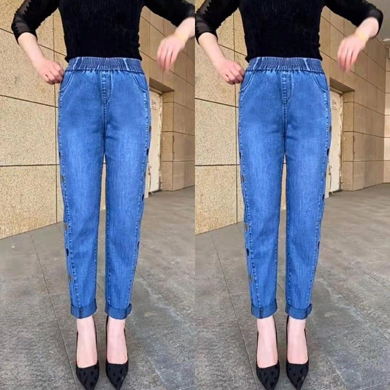 Dam Jeans Figur-Huggande Stretchmaterial Modern Design-3