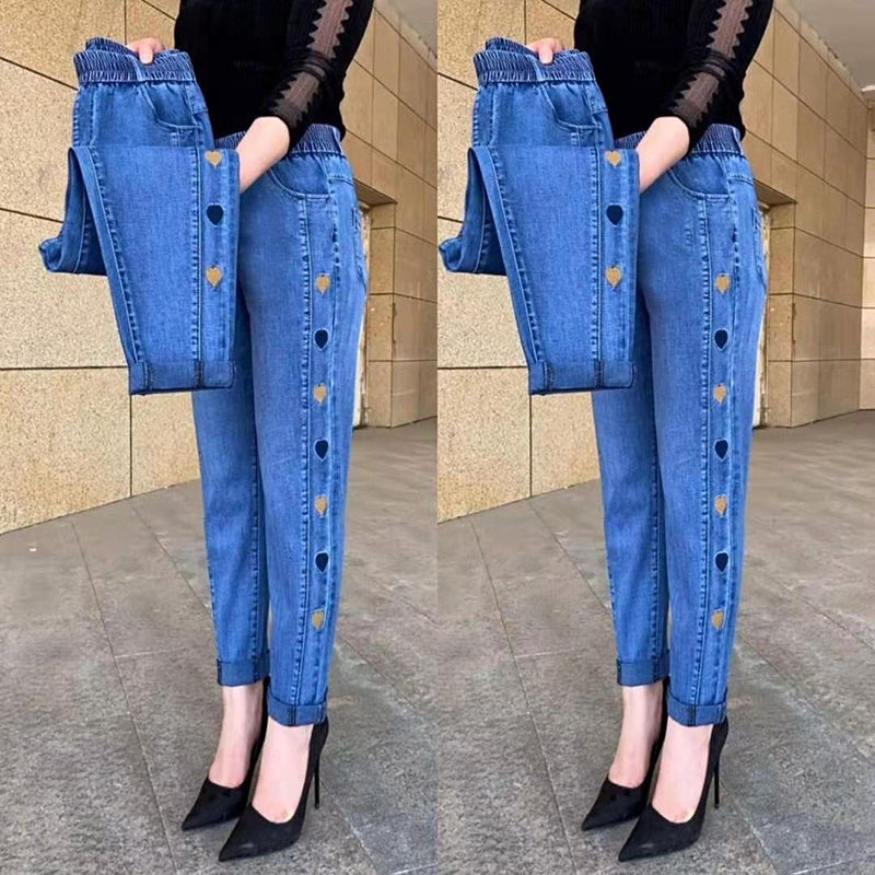 Dam Jeans Figur-Huggande Stretchmaterial Modern Design-2
