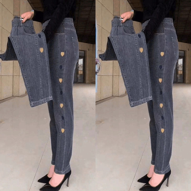 Dam Jeans Figur-Huggande Stretchmaterial Modern Design-6