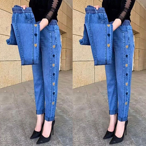 Dam Jeans Figur-Huggande Stretchmaterial Modern Design-1