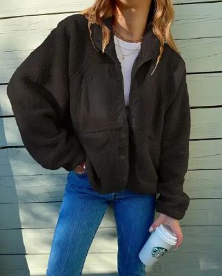 Variant image for Dam Fleecejacka Modern Knappbar Design i Högkvalitativt Fleece-11