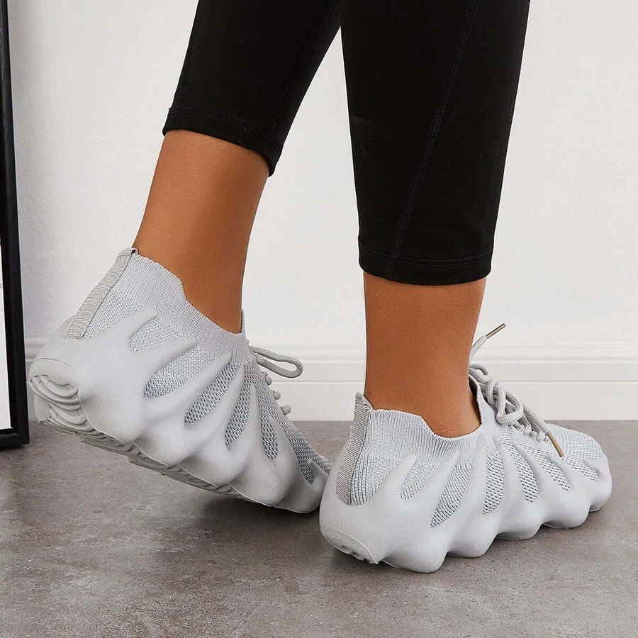Unisex Sneakers, Flexibla Andningsbara Stretchnät Gummi, Halkfri Sula för Sport och Vardag 4