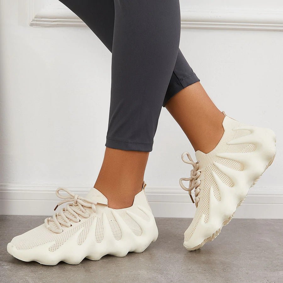 Unisex Sneakers, Flexibla Andningsbara Stretchnät Gummi, Halkfri Sula för Sport och Vardag 6