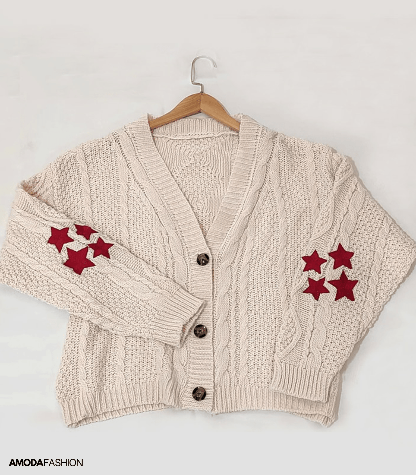 Variant image for Dam Tröja Stjärnmönster Mjuk Fleece Avslappnad Passform-6