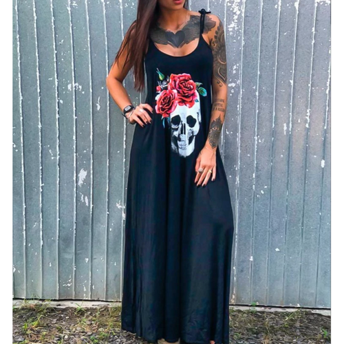 Herr T-shirt med Skallemotiv i Mjuk Bomull-1