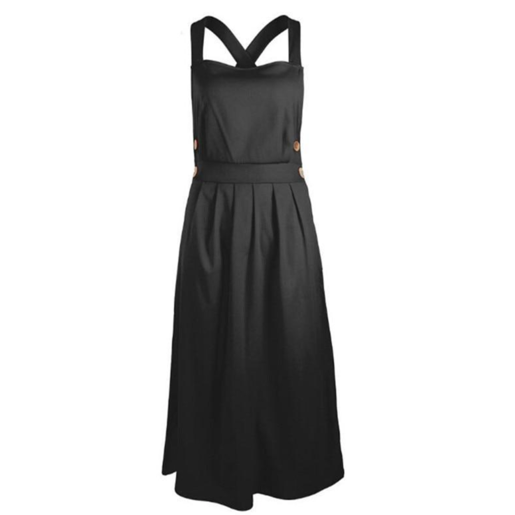 Kvinnors Midi Klänning Utskärning Hjärtformad Klyvning Bomull Polyester-3