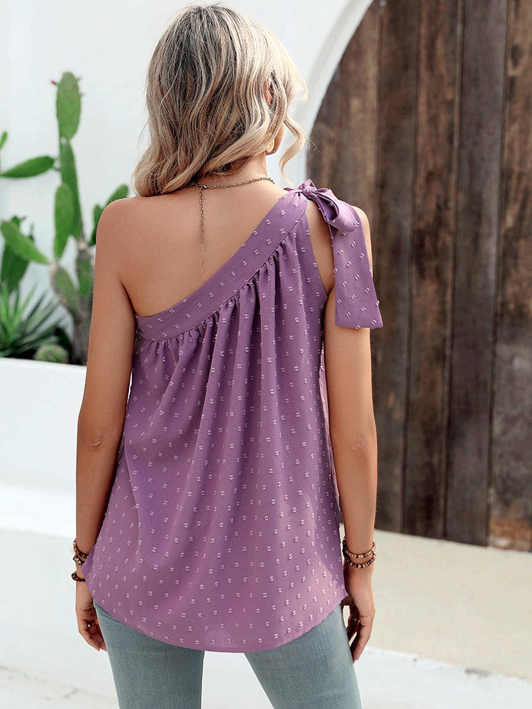 Dam Axellös Chiffongtop Öppen Rygg Lätt Polyester-3