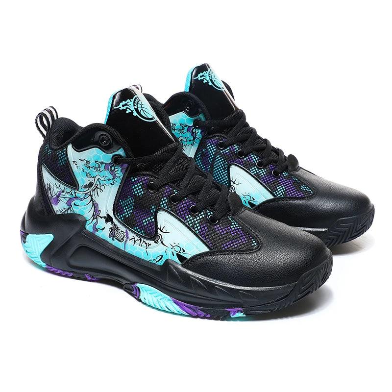 Herr Högkorgsbasketskor Grafiskt Tryckad Textil Syntetisk-4