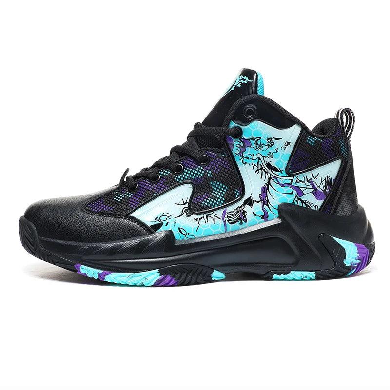 Herr Högkorgsbasketskor Grafiskt Tryckad Textil Syntetisk-5