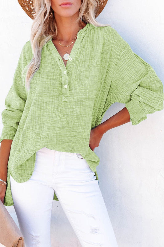Dam Blus Avslappnad Polyester Elegant Design-1