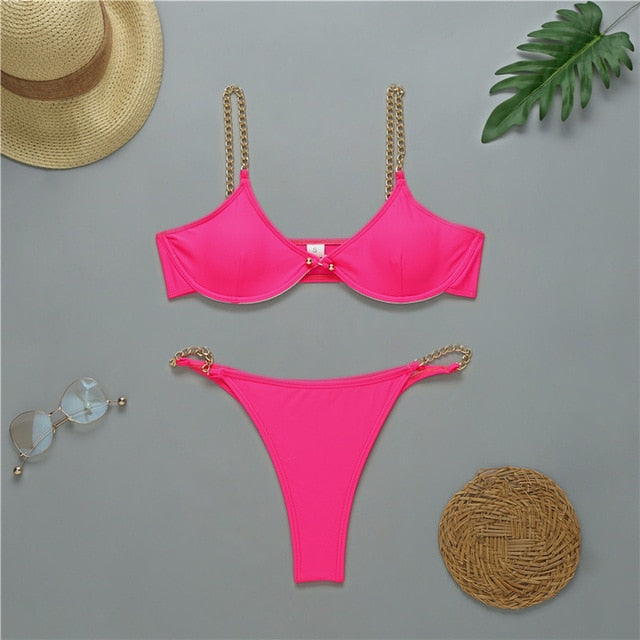 Variant image for Dam Monokini Kedjestroppstil Polyester Spandex-7