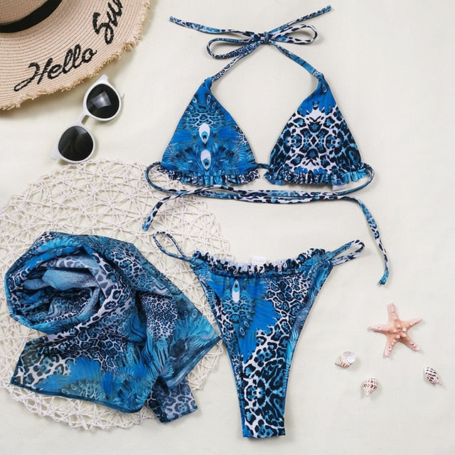 Variant image for Dam Bikini Set Geometriska Former Lycra Polyester-3