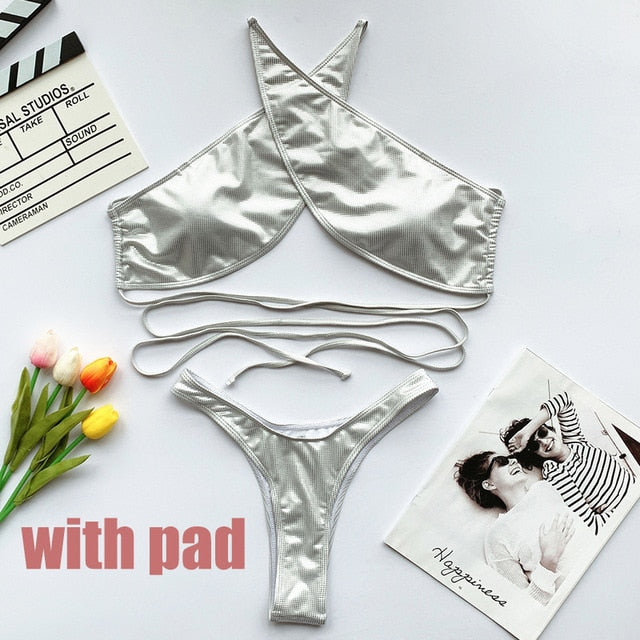 Variant image for Dam Bikini Set Djurmönster Polyester Spandex-7