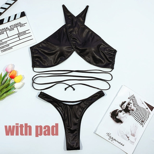 Variant image for Dam Bikini Set Djurmönster Polyester Spandex-8