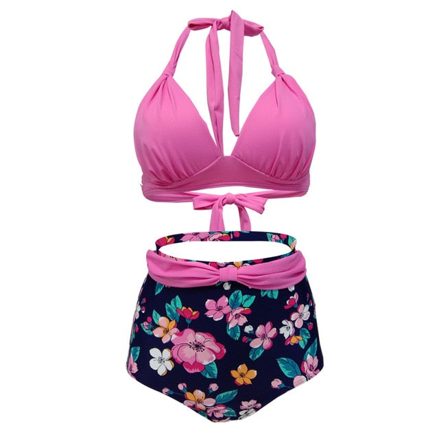 Variant image for Dam Retro Bikini Halter Stil Polyester Spandex-5