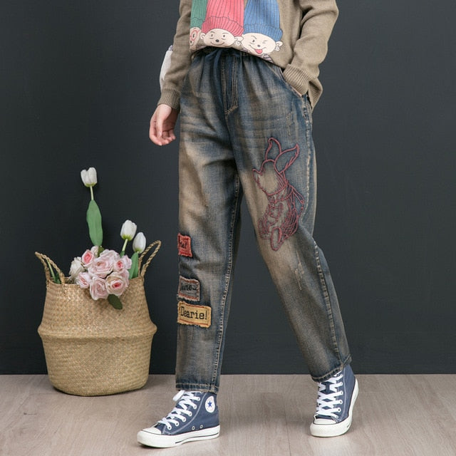 Variant image for Dam Jeans Stretch Löst Passform Mjuk Denim-6