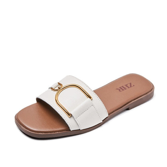Dam Sandaler LÄg Klack MikrofiberlÀder för Skor Dam-1