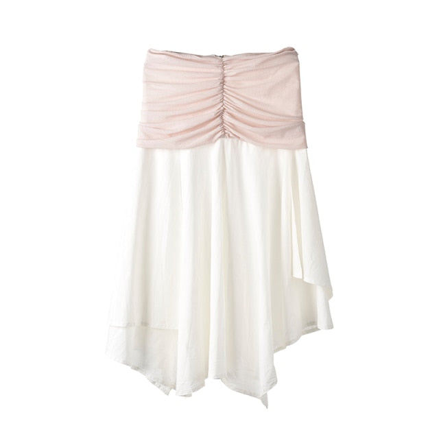 Asymmetrisk Midi Damklänning i Mjuk Bomull – Elegant Design för Fest och Vardag 1