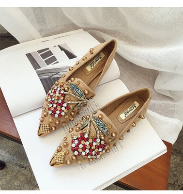 Variant image for Dam Ballerinaskor med Strass i PU-material Slip-On Flat Sula-1